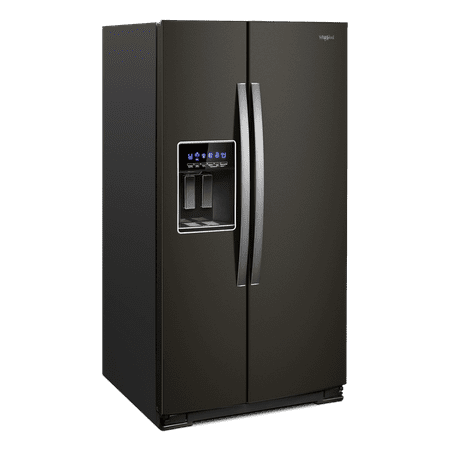 Whirlpool - 28.4 Cu. Ft. Side-by-Side Refrigerator with In-Door-Ice Storage - Black Stainless Steel