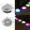thumbnail image 3 of 1PCS Solar Glass Garden Pebbles Outdoor, Solar LED Lights, Color Changing Outdoor Garden Lights, Glowing Cobblestone Stones for Outdoor Landscape Lighting, for Pathway, Yard Decor, 3 of 6