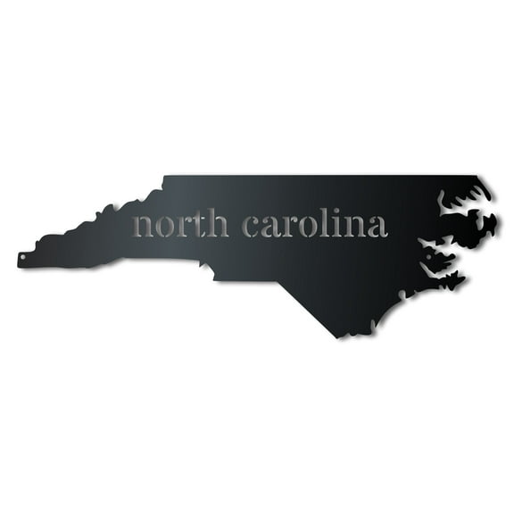 Metal North Carolina Wall Art - Custom Metal US State Sign - 14 Color Options 42