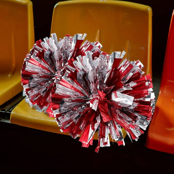 GOOHOCHY 6 Pcs Pompoms Cheerleading Hand Flower Cheerleader Pom Poms Toddler 30x30cm Red