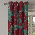 thumbnail image 3 of Ambesonne Grommet Curtain, , 50"x108", Sea Green and Burgundy, 3 of 5