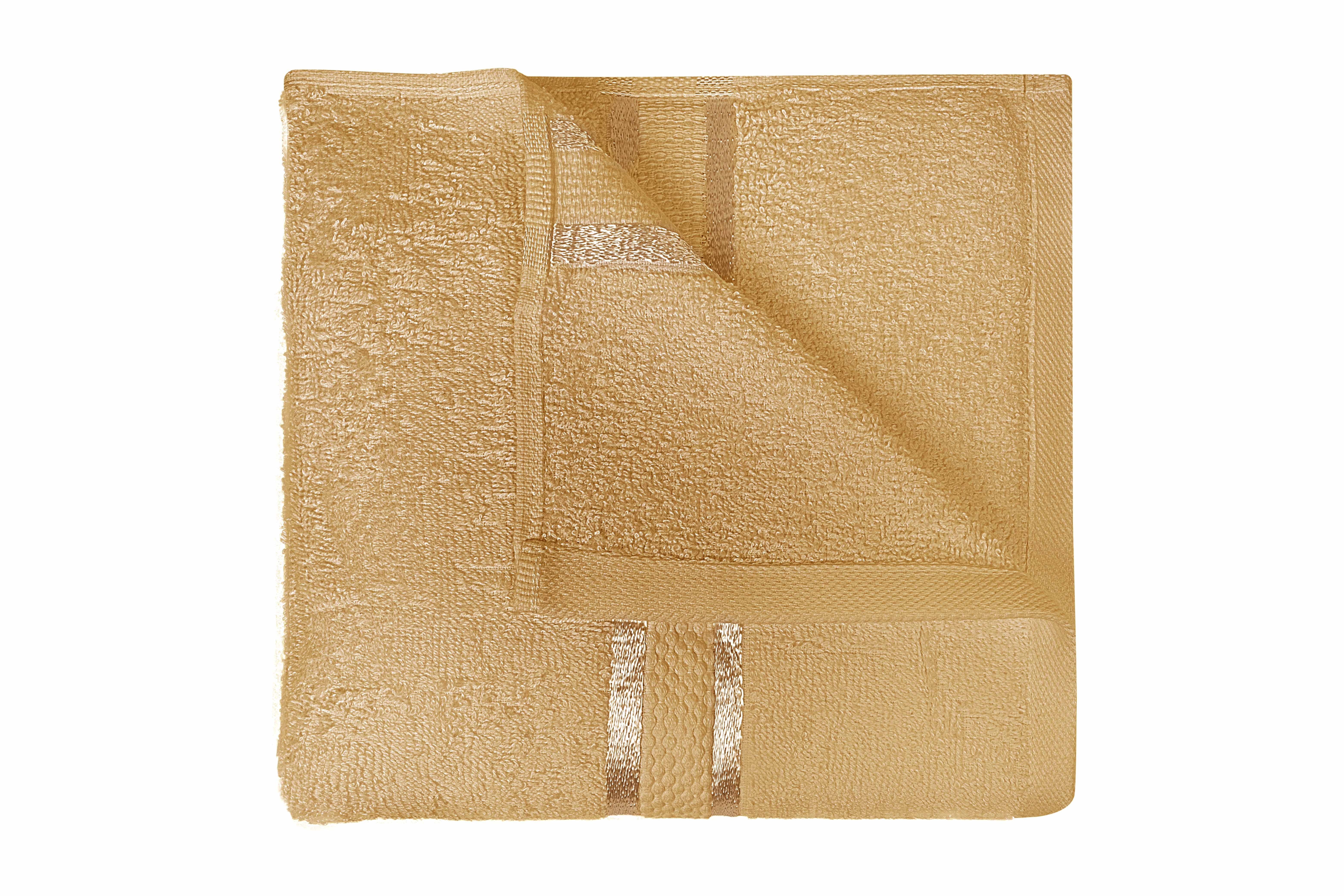 Dewall Maisons Beige 18-Piece Plush Towel Set, 100% Cotton - Ultra-ComFortable, Quick-Drying - Includes 4 Bath Towels, 6 Hand Towels, 8 Washcloths - Perfect For Luxurious Bathrooms