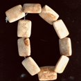 thumbnail image 6 of Coral Fossilized Half Strand Rectangular Beads|20x15x6 mm| Brown/White|10 Beads|, 6 of 12