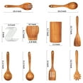 thumbnail image 2 of ​9-Piece Wooden Spoons for Cooking-Comfort-Grip Wooden Utensils for Cooking-Smooth Finish Wooden Cooking Utensils with Utensils Holder-Wooden Kitchen Utensil Set with Spoon Rest & Hooks, 2 of 6