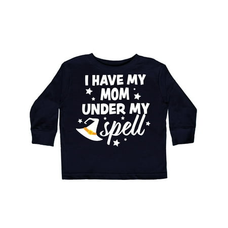 

Inktastic I Have My Mom Under My Spell with Cute Witch Hat Gift Toddler Boy or Toddler Girl Long Sleeve T-Shirt
