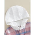 thumbnail image 5 of Bagilaanoe Baby Boys Fall Hooded Shirt Jacket Toddler Plaid Long Sleeve Single-Breasted Shacket 6M 12M 18M 24M 3T 4T Kids Autumn Casual Outwear, 5 of 9