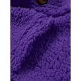 thumbnail image 6 of Fangasis Ladies Outwear Long Sleeve Jacket Cardigan Coat Women Loose Fluffy Party Purple M, 6 of 8