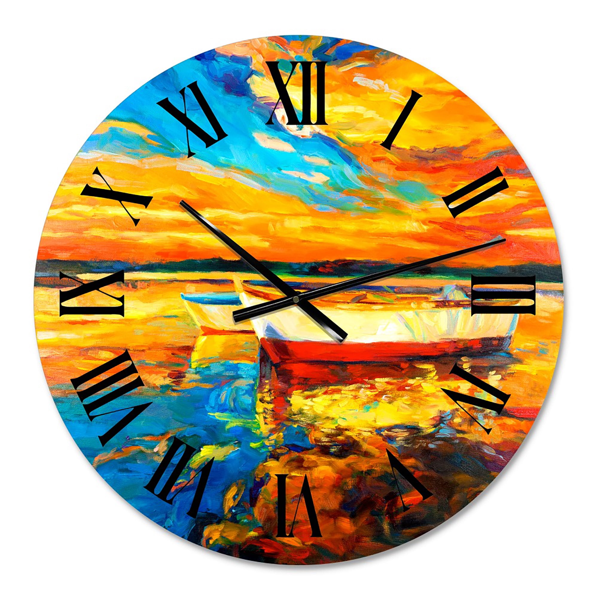 Designart 1 in Quartz Coastal Wall Clock