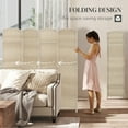 thumbnail image 4 of HOMCOM 6 Ft Folding Room Divider, Privacy Screen for Home Office Bedroom, 4 of 10