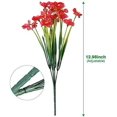 thumbnail image 2 of Sinhoon 6Pcs Artificial Flowers Outdoor UV Resistant Outdoors Fake Plants Faux Plastic Flower in Bulk for Hanging Planters Outside Porch Vase Home Window Decoration (Red), 2 of 13