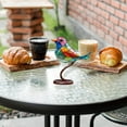 thumbnail image 5 of Tiny Bird Gift Stained Glass Ornament Animal Figurine Hand Home Glass Sculpture Decor Multicolor, 5 of 8