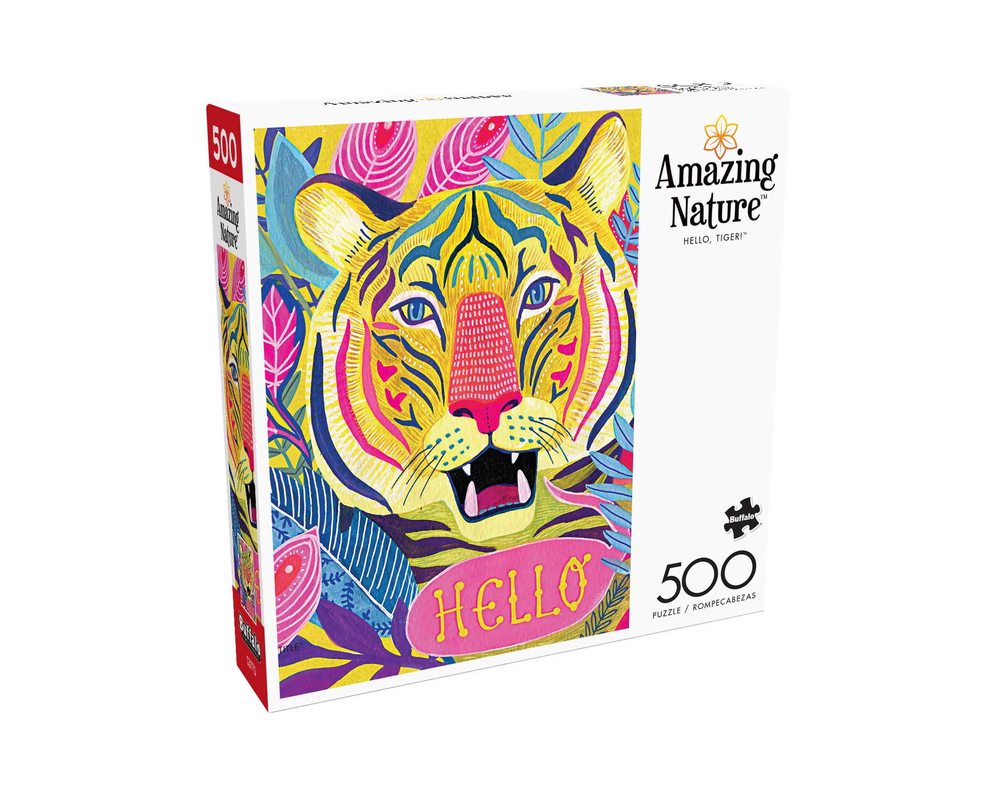 Buffalo Games 500-Piece Amazing Nature Hello, Tiger Interlocking Jigsaw Puzzle