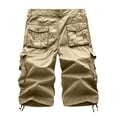 thumbnail image 4 of Men's Cargo Shorts Relaxed Fit Multi-Pocket Outdoor Cargo Shorts Cotton Khaki XL, 4 of 4