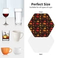 thumbnail image 6 of Lsque Animal Pattern 4" Drink Coasters Set of 4, PVC Leather Absorbent Coasters, Table Coaster Set Decorative Coffee Cup Coasters Housewarming Gift -Hexagon, 6 of 6