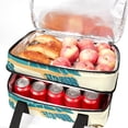 thumbnail image 5 of Turtle Insulated Double Layered Lunch Bag with Two Compartments, Large Capacity, and Handheld Design - 7.1x11.4x16.1 Inches, 5 of 6