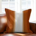 thumbnail image 2 of Throw Pillow Covers, Burnt Orange Striped Decorative Throw Pillow Covers 20x20 Inch, Orange Ombre Farmhouse Abstract Art Square Linen Pillow Cases for Couch/Living Room/Sofa, 2 of 9