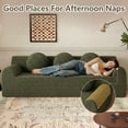 thumbnail image 3 of 71" Small Couches for Small Spaces, Memory Foam Cloud loveseat Corduroy Couch in a Box, Compressed Boneless Sofa for Living Room Bedroom, Apartment Furniture, No Assembly Required, Green, 3 of 6
