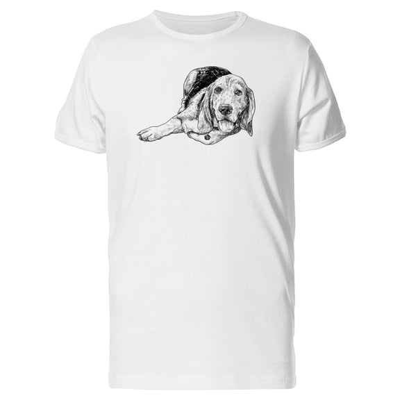 Beagle Sketch, Adorable Dog Tee Men's -Image by Shutterstock