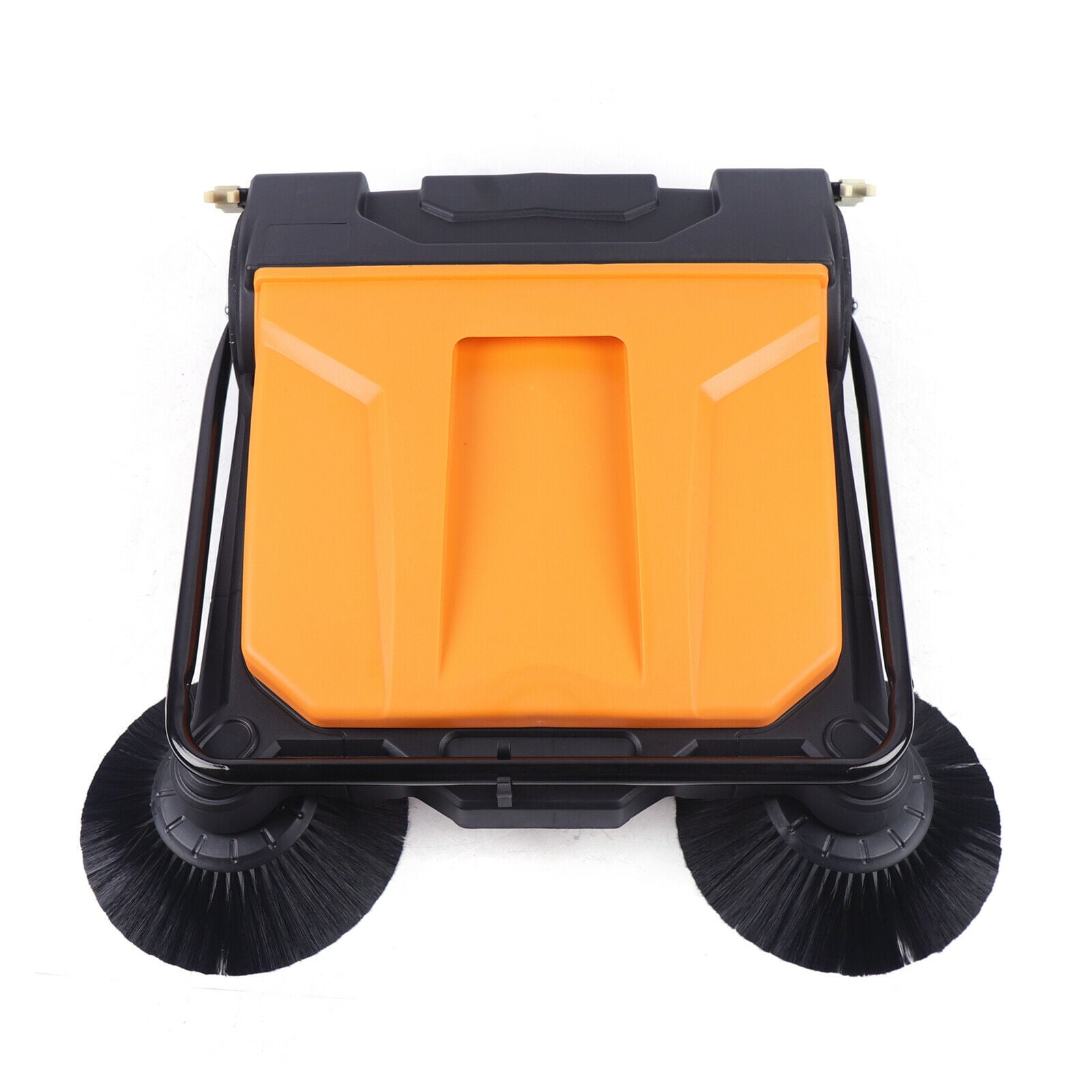 26" Industrial Hand Push Sweeper Pavement Walk-Behind Floor Sweeper Outdoor Manual Push Sweeper Machine for Large Area