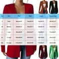thumbnail image 4 of Kilaqueen Solid Color Collarless Blazers for Women Dressy Casual Long Sleeve One Button Jacket Slim Fitness Blazer Stretchy Waffle Lightweight Cardigan, 4 of 5