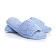 thumbnail image 1 of Women's Dearfoams 51707 Beatrice Microfiber Terry Slide with Quilted Vamp (Iceberg L), 1 of 3