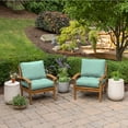 thumbnail image 3 of ARDEN Outdoor Plush Modern Tufted Blowfill Deep Seat Set, 24 x 24, Water Repellent, Fade Resistant, Deep Seat Bottom and Back Cushion for Chair and Sofa 24 x 24, Aqua Leala, 3 of 8