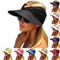 thumbnail image 6 of Wide Brim Visor Hats for Women, Lightweight UV Protection Beach Sport Cap for Outdoor Activities,Hiking, Cycling,Travel,Pink, 6 of 6