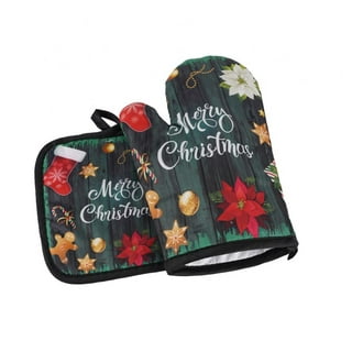 Skyley 9 Pieces Christmas Funny Pot Holders Heat Resistant Oven Mitts Pot  Holders with Pockets Safe Oven Mitts with Sayings Baking Words and Patterns