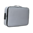 thumbnail image 4 of Fireproof Document Bag Storage Pouch Multi Layer Card Case with Zipper Water and Gray with lock, 4 of 8