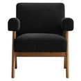 thumbnail image 6 of Modway Lyra Boucle Fabric Armchair - Set of 2 in Black, 6 of 9