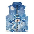 thumbnail image 4 of Pzuqiu Christmas Snowman Kid Outerwear Vest Size 3 Toddler Girl Clothes Fashion Zipper Winter Sleeveless Jacket with Pockets Lightweight Fall Outerwear Versatile for Girls, 4 of 7
