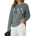 thumbnail image 6 of Cueply Sweaters for Women Long Sleeve Chunky Fuzzy Knit Pullover Sweater Tops Trendy Patterns, 6 of 9
