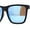 Black - Blue Mirror, variant on Eco Friendly Bamboo Wood Arm Large Horn Rim Hipster Sunglasses Black - Teal Mirror