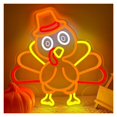 thumbnail image 1 of Letrero De Neón De Pavo Con Luz LED Regulable Para Acción De Gracias, Fiestas En Casa, Decoración De Pared Para Ventanas, 39.6cmx38.4cm, 1 of 7