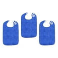 thumbnail image 1 of Esquirla 3Pcs Adult Bibs Machine Washable Reusable Adjustable for Seniors Elderly Men blue, 1 of 8