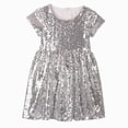 thumbnail image 2 of Sparkly Sequin Toddler Girl Glitter Gown Dance Dresses A-Lined Fashion Fancy Birthday, 2 of 4