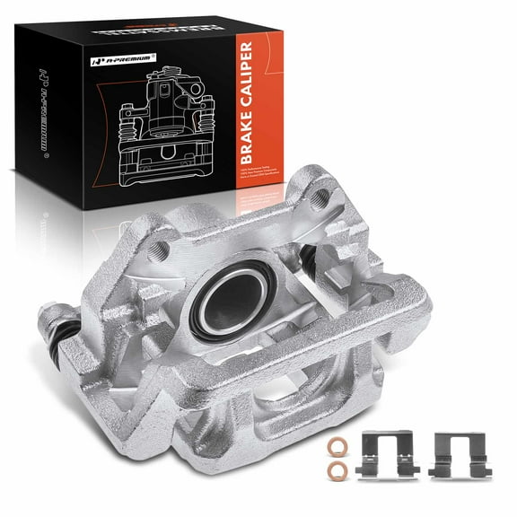 A-Premium Disc Brake Caliper Assembly with Bracket Compatible with Select Acura Models - MDX 2007-2013, ZDX 2010-2013, V6 3.7L - Rear Left Driver Side