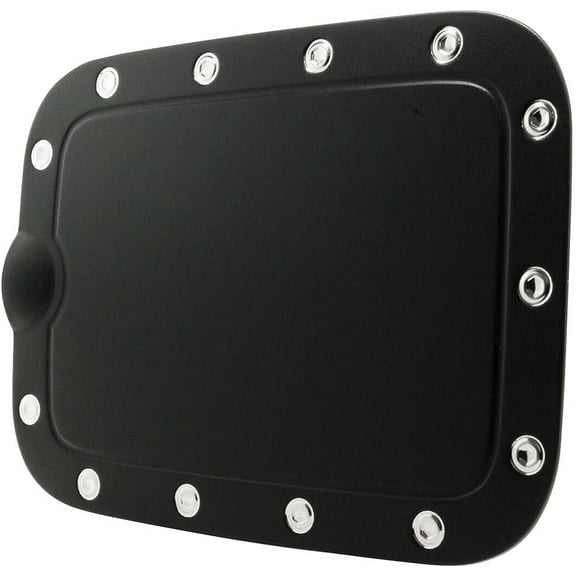 Cobra-Tek Fuel Tank Gas Door Cover Self-Adhesive | Fits 2011-2016 F250 | Black Color