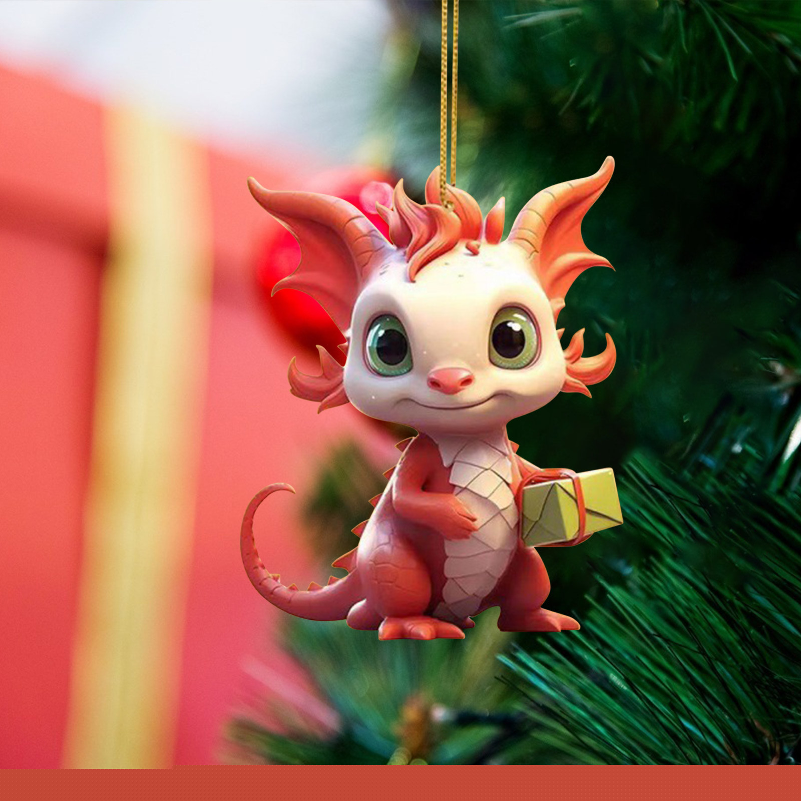 thumbnail image 5 of Hwkond Christmas Tree Hanging Ornaments Christmas Baby Dragon Car Pendant Backpack Pendant Christmas Acrylic Home Decorations Up To 30% Off, 5 of 6