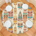thumbnail image 2 of Round Table Cover with Elastic Edge Boho Floral Pattern 44 Inch Fits 38-42 Tables Easy Clean Material All Seasons, 2 of 7