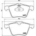 thumbnail image 3 of Brembo OE P36027 Low-Met Brake Pads for Jaguar XF and XK - Front, 3 of 4