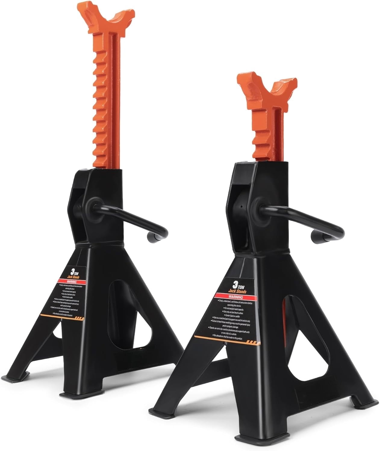 Jack Stands 3 Ton, Extra Tall Heavy Duty Car Jack Stand, 13.39-21.06 inch Adjustable Height for SUV, MPV and UTV/ATV, Black, 1 Pair