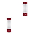 thumbnail image 1 of Advancent Botella de agua rica en hidrógeno de acero inoxidable alimentada por recargable antideslizante 420ml frasco cilíndrico Vino rojo 2piezas, 1 of 6