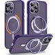 thumbnail image 1 of Funda para iPhone 15 Pro con soporte magnético giratorio de 360° [Compatible con Mag-Safe] [Protección de grado militar] Funda translúcida para iPhone 15 Pro de 6.1 pulgadas, para mujeres y hombres,, 1 of 8