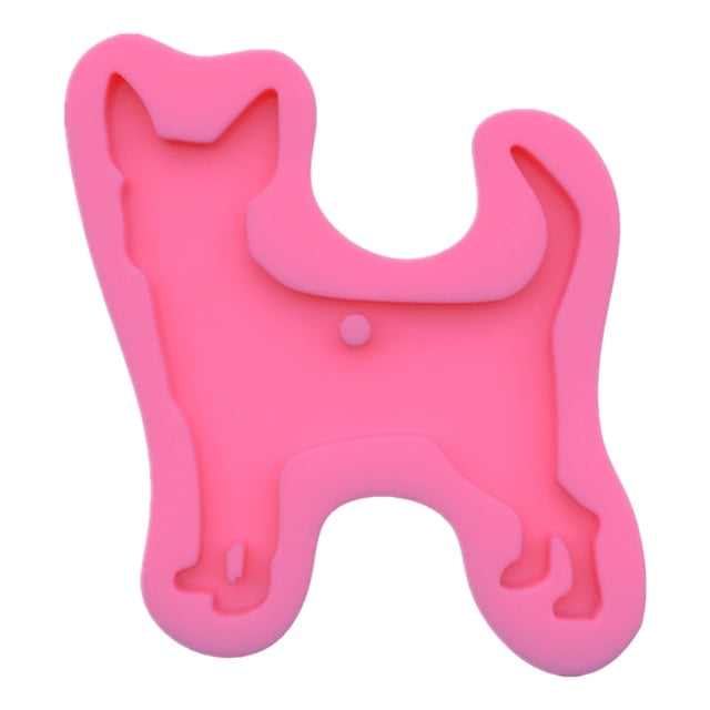 Techinal Shiny Dog Shaped Keychain Epoxy Resin Mold Jewelry Pendants Silicone Mould DIY Crafts Decorations Casting Tools