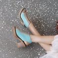thumbnail image 5 of SACFOF Women's Chunky Stacked High Heel Sandals Peep Toe Front Zipper Cutout Platform Block Heeled Sandal, 5 of 6