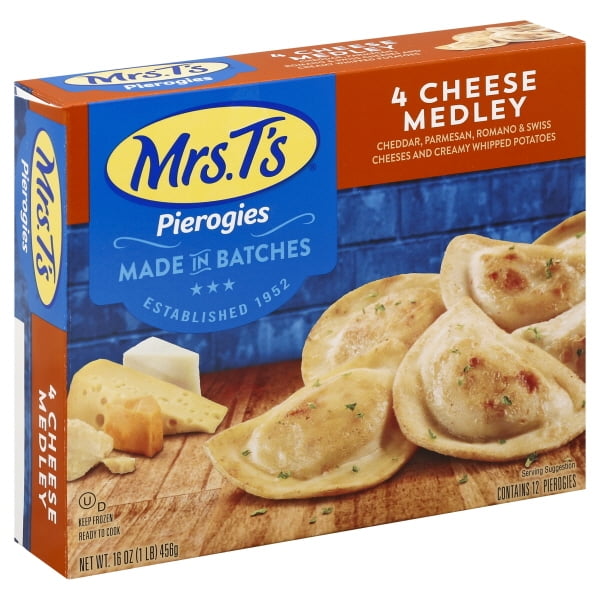 Mrs. T's Pierogies, 4 Cheese Medley, Box, 16.0 OZ