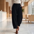 thumbnail image 5 of iHPH7 Women's Lantern Barrel Pants High Waisted Cotton Linen Balloon Harem Trousers with Pockets Tapered Hem Casual Summer Boho Beach Lounge Black L, 5 of 8