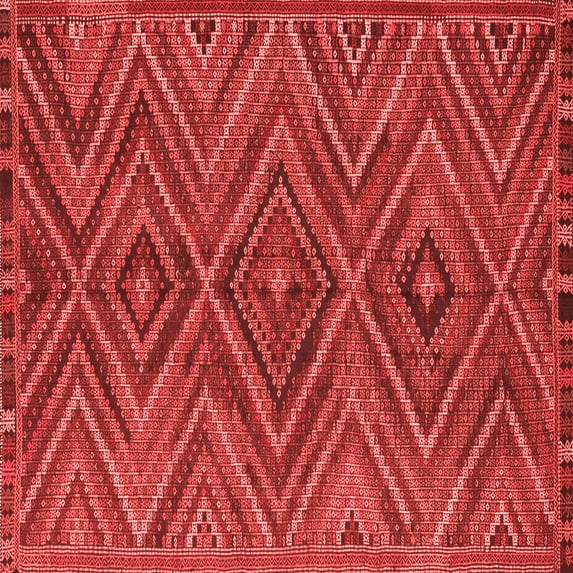 Ahgly Company Indoor Square Oriental Red Traditional Area Rugs, 6' Square