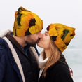 thumbnail image 5 of Yiaed Flower Bush Sunflower Print Winter Beanie for Men Women, Fleece Lined Beanie Soft Warm Knit Hat Ski Stocking Cuffed Ca, 5 of 6